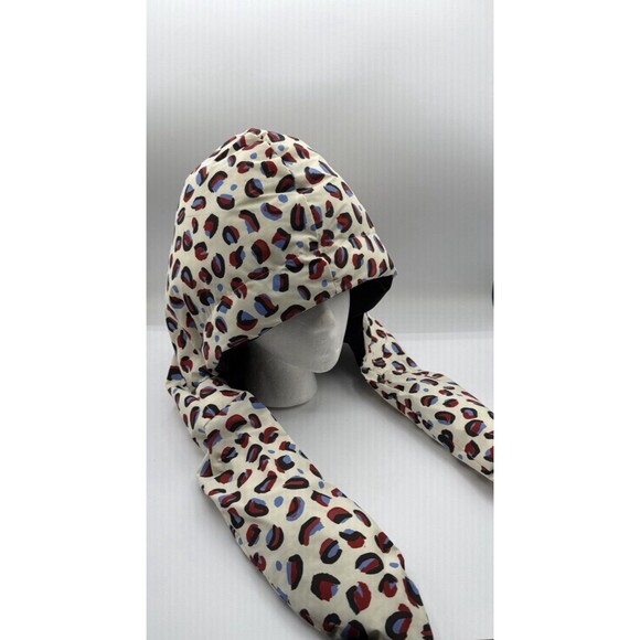 Anthropologie Maeve Hat Puffer Red Leopard Print Trapper Winter One Size New main image 6
